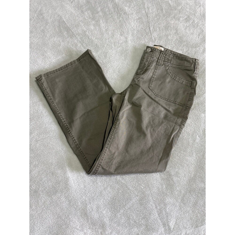 Womens olive green casual pants jeans Chino stretch Y2K classic retro juniors